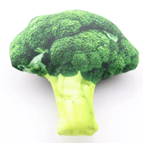 Simulation Broccoli Pet Toy Squeaky Plush Vegetable Bite Resistant Teeth Grinding Molar Toy For Dogs Cats Canvas Stuffed