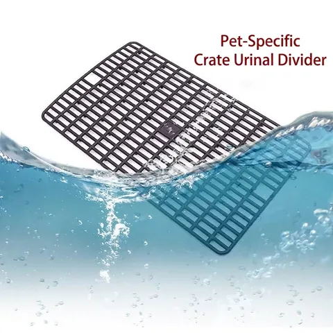Black Plastic Pet Crate Urine Isolation Board Moisture-Proof Easy Clean Dogs Cats Cage Grid Floor Mat Pet Supplies