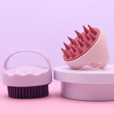 Silicone Pet Bath Brush Dog Cat Massage Comb Soft Bristles Ergonomic Handle Grooming Tool For Pet Shower Cleaning Foam Maker