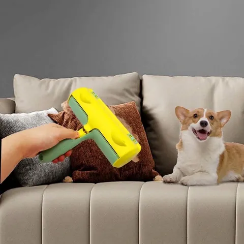 Pet Hair Remover Roller Reusable Double Sided Lint Remover Brush For Furniture Carpet Sofa Bedding Manual Cat Dog Hair Cleaning Roller Tool