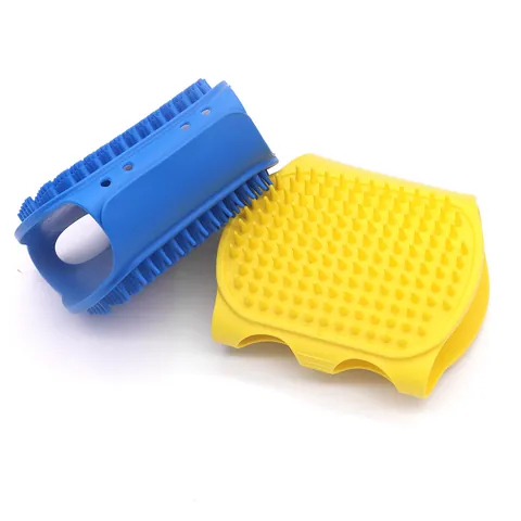 Cepillo de Baño de Silicona de Doble Cara para Mascotas Guante de Masaje y Aseo para Perros y Gatos Cepillo TPR de Limpieza y Eliminación de Pelos