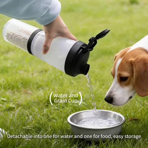 Draagbare Huisdier Waterfles Voercontainer Voor Honden Katten Outdoor Reizen Wandelen Multifunctionele Drinkbeker Huisdierbenodigdheden