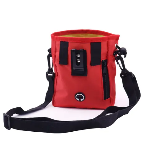 Pochette à Friandises Multifonctionnelle pour Dressage d'Animaux Sac de Promenade pour Chiens avec Poche en Filet et Bandoulière