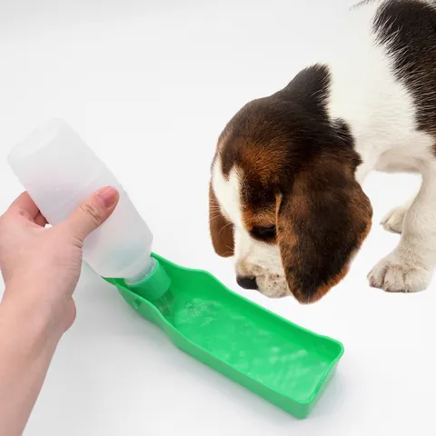 Tragbare Faltbare Haustier Wasser Cup Kunststoff Outdoor Hund Trinken Spender Kleine Große Kapazität Mit Haken Für Hunde Katzen