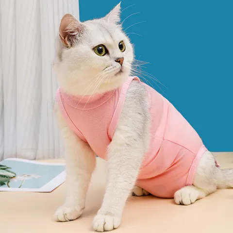 Atmungsaktiver Polyester Haustier Erholungsanzug Für Katzen Hunde Anti-Lecken Sterilisation Chirurgie Wundschutz Weiche Kleidung