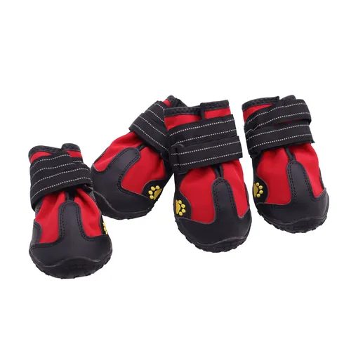 Zapatos Impermeables Antideslizantes para Perros Grandes Gamuza Reflectantes Botas de Invierno Cálidas para Mascotas Set