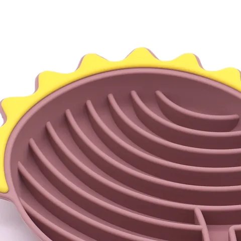 Alfombrilla de Silicona para Lamer Mascotas Cuenco Alimentador Lento para Perros Gatos Con Ventosas Anti-Asfixia Accesorios