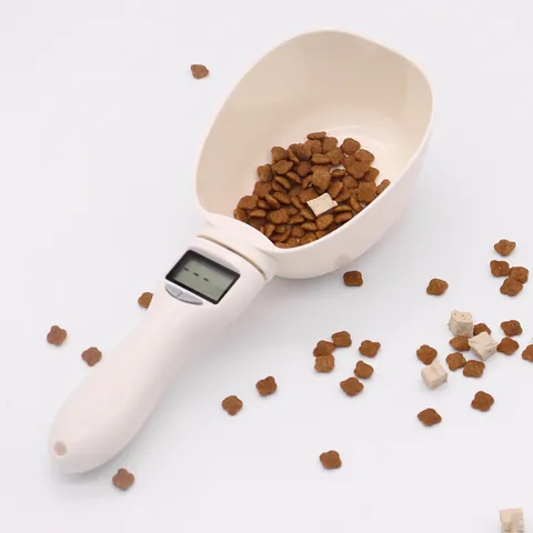 Digital Pet Food Measuring Spoon With LCD Display Portable Dog Cat Food Weighing Scale Spoon ABS Plastic Measuring Cup