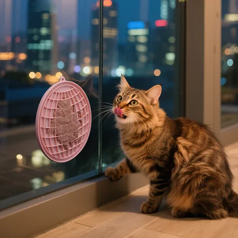 Tapis à Lécher en Silicone pour Animaux Avec Ventouses Antidérapant Mangeoire Lente pour Chiens Chats Étanche Soulagement Anxiété