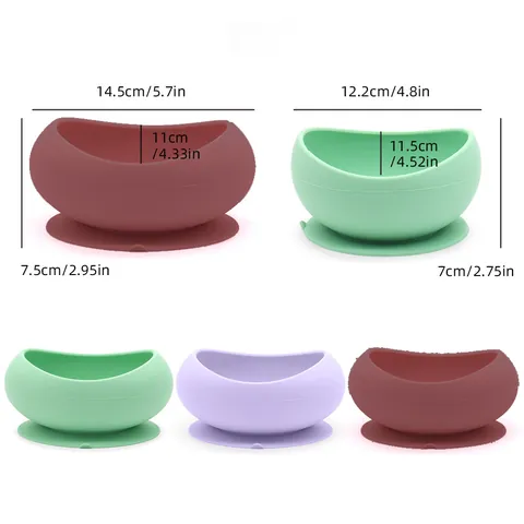 Cuenco para Mascotas de Silicona Con Ventosa Antivuelco Cuenco para Gatos Protección del Cuello Comedero para Perros Gran Diámetro