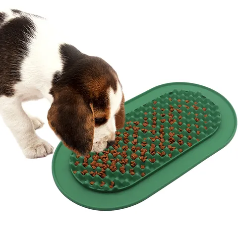 Non-Slip Silicone Pet Slow Feeder Mat For Dogs Cats Anti-Choking Lick Pad Durable Pet Feeding Tray For Indoor Use Puppies