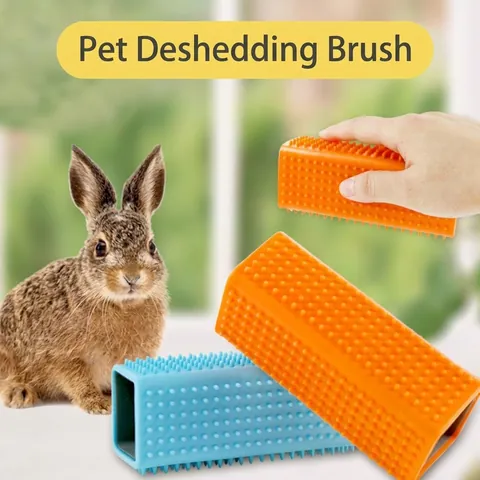 Portable Silicone Pet Hair Remover Brush For Dogs Cats Reusable Carpet Scraper Sofa Clothing Lint Cleaner Tool For Home