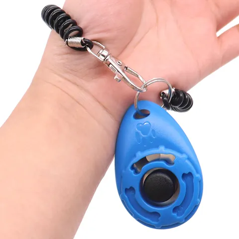 Professional Pet Dog Training Clicker With Wrist Strap ABS Plastic Pet Clicker Sound Trainer For Puppy Behavior Correction Tool