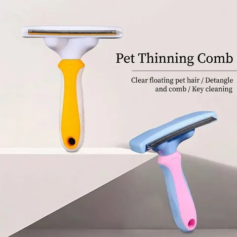 Professioneller Edelstahl Haustierkamm Für Hunde Und Katzen Pflege Unterfellharke Zur Knotenentfernung Effizientes Werkzeug Mit Ergonomischem Griff