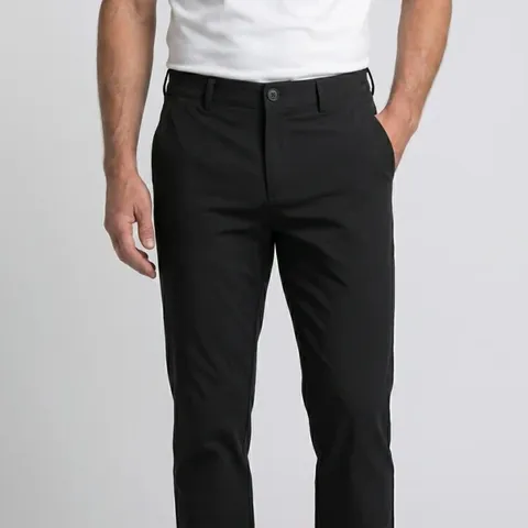 Pantalones de Algodón Casual de Negocios para Hombre 4-Way High Stretch Slim Fit Chino Color Sólido Oficina