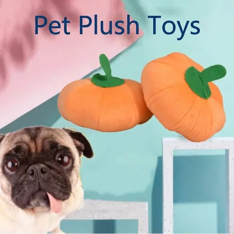 Simulation Kürbis Form Haustier Spielzeug Mit Quietschfunktion Plüsch Hund Kauspielzeug Zur Zahnreinigung Beruhigung Interaktiv