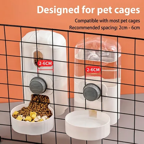 Juego de Alimentador y Bebedero Automático para Mascotas por Gravedad Colgante para Jaula para Gatos Perros Conejos