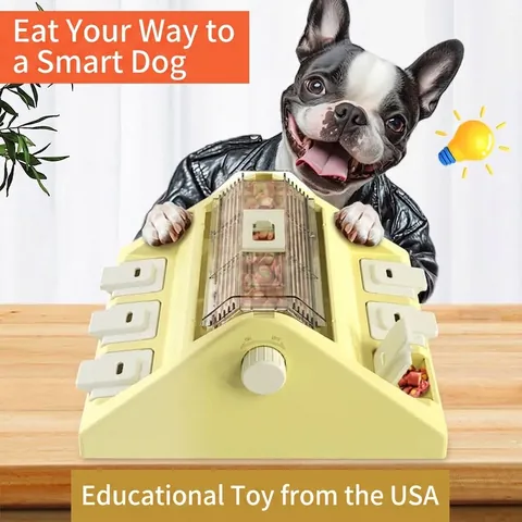 Interactive Dog Puzzle Toy Treat Dispenser Brain Training Level 3 Expert Sniffing Slow Feeder Medium Size Plastic Toy