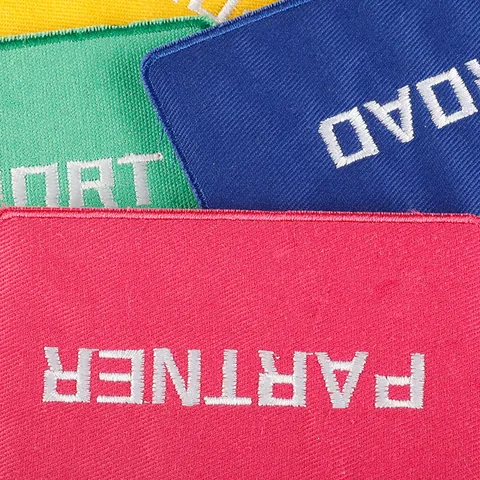 Creative Double Sided Embroidery Luggage Tag Polyester Cartoon Keychain For Suitcase Backpack Bag Charm Fun Embroidery Patch Accessories