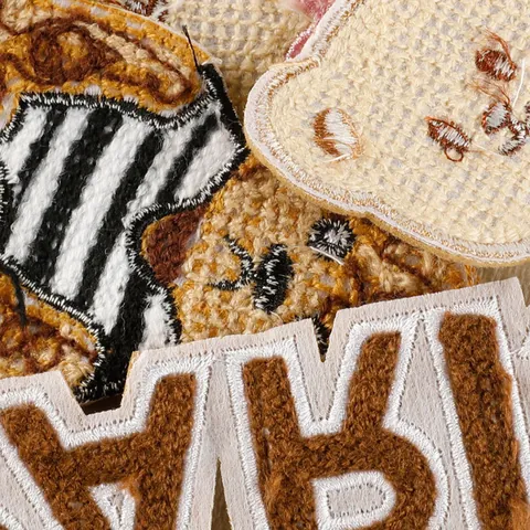 Cute Cartoon Bear Chenille Embroidery Patch PARIS Letter Iron On Sewing Patch For Clothing Jeans Jacket DIY Decorative Appliques