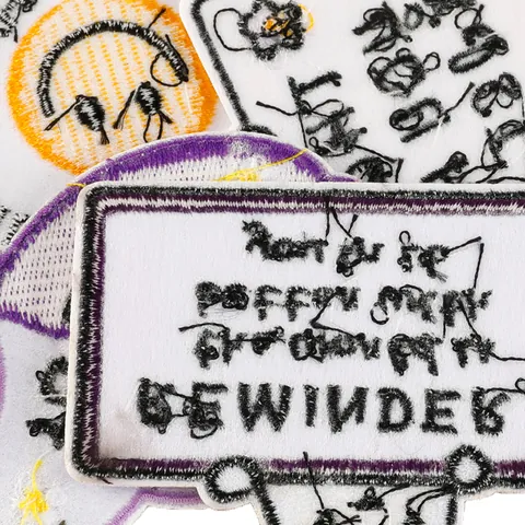 Cartoon Book Embroidery Patch Reading Theme Iron On Applique Polyester Embroidered Patches For Clothing Bag DIY Decoration Accessories