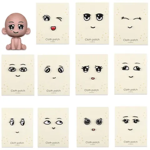 Divertido Emoji Cara Bordado Parche Poliéster Mini Plancha Decorativa Parches para Ropa Bolso DIY Costura Accesorios