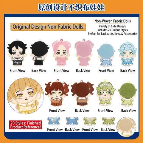Κεντητό Μπάλωμα Χαρακτήρα Anime DIY Chibi Εφαρμογή για Ρούχα Τσάντα Καμβά Θήκη Τηλεφώνου Διακόσμηση Σετ Μπαλωμάτων