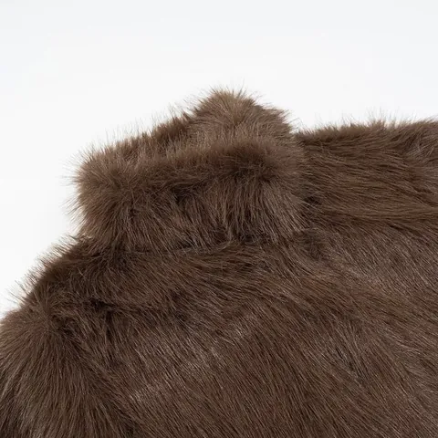 Damen Kunstpelzmantel Stehkragen Dick Warm Winter Kurz Oberbekleidung Polyester Kunstpelz Jacke Für Damen Elegant Lässig Einfarbig