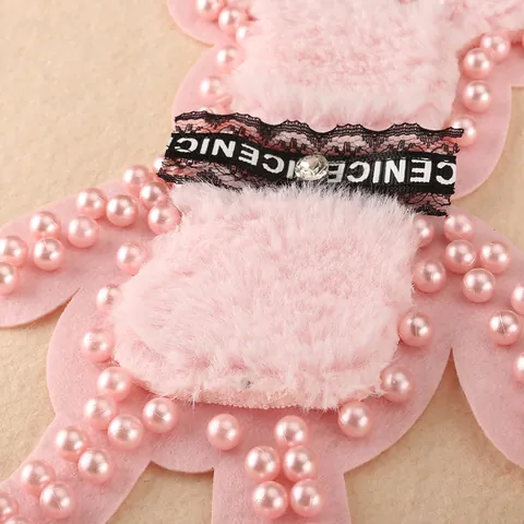 Handmade Beaded Cartoon Animal Embroidered Patch Plush Bear Rabbit Cat Owl Patches For Clothing Bags DIY Decoration