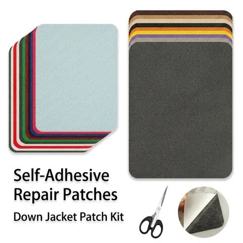 Parches de Reparación Autoadhesivos de Tela de Sarga para Ropa Codo Rodilla Vaqueros Chaqueta DIY Corte Personalizable