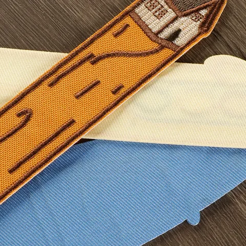 Creative 3D Embroidered Bookmark Vintage Literary Style Polyester Felt Book Marker With Lanyard For Book Lovers Students Office School Stationery Gift
