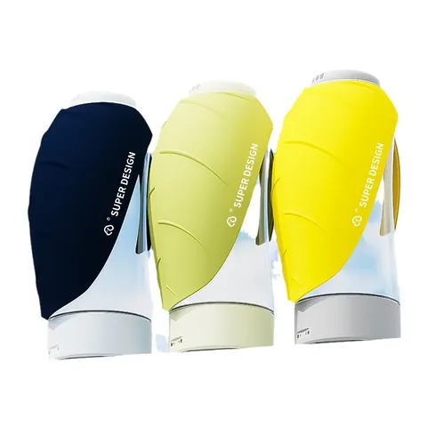 Portable Pet Water Bottle Silicone Foldable Leaf Dispenser For Dogs Outdoor Walking Travel LED Light Magnetic Charging