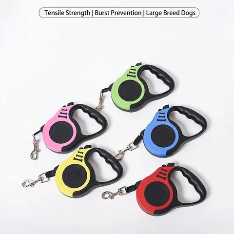 Automatic Retractable Pet Leash With Bone Print Durable Nylon Dog Lead For Large Dogs Walking Training Pet Traction Rope