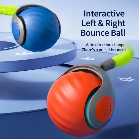 Pelota de Juguete Inteligente con Rodamiento Automático para Gatos Juguete Electrónico Interactivo con Luces LED y Accesorios de Plumas