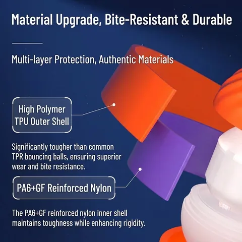 Jouet Interactif pour Animaux Balle Rebondissante à Gravité pour Chats et Chiens Balle Roulante Intelligente Automatique Rechargeable Type-C en TPR TPU avec Lumière LED
