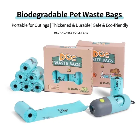 Biologisch Afbreekbare Hondenpoepzakjes Geurverdrijvend Verdikt Milieuvriendelijk Huisdierafvalzakjes Met Dispenser Bedrukt Puppy Opruimzakken Outdoor Huisdierbenodigdheden