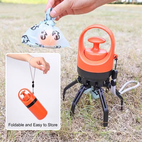 Portable 6 Claws Pet Pooper Scooper With Built-in Bag Dispenser ABS Plastic Dog Waste Picker For Outdoor Walking Travel