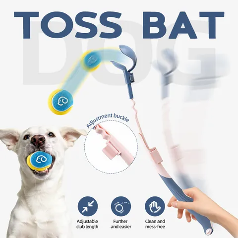 Uitschuifbare Ballenwerper voor Honden Verstelbare Schacht Interactief Buitenspeelgoed Polypropyleen Automatische Werper