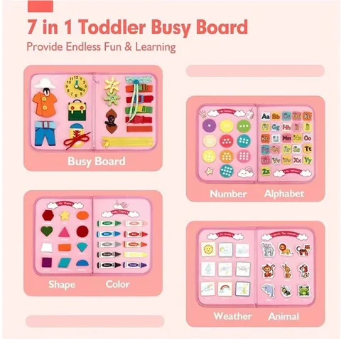 Tabellone Montessori in Feltro Giocattolo Educativo per Bambini Abilità Motorie Alfabeto Numeri Colori Dinosauro Unicorno Spazio