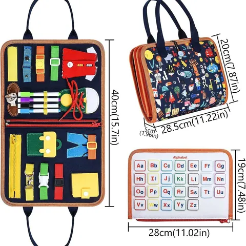 Tablero Montessori para Niños Pequeños Tablero Sensorial de Fieltro para Habilidades Motoras Finas Aprendizaje Juguete Viaje