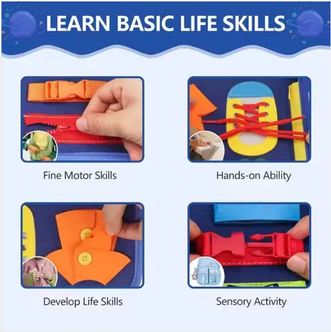 Tavola delle Attività Montessori per Bambini Piccoli Giocattolo Sensoriale in Feltro Tema Spaziale Imparare Abilità