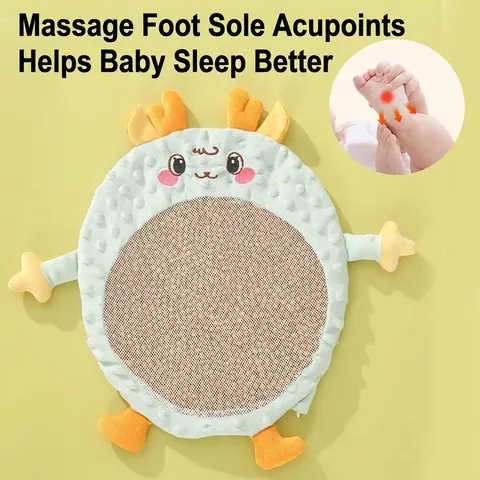 Giocattolo Drago Sviluppo Sensoriale Tattile per Neonati Minky Dot Rete Traspirante Bambola Rilassante per Sonno Neonato Bambino