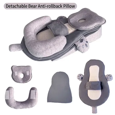 Almohada de Lactancia Anti-Reflujo para Recién Nacido Colchón de Cuña Ajustable Con Funda de Algodón Removible Esponja