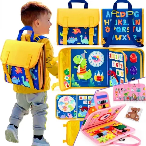 Montessori Busy Board For Toddlers Sensory Felt Activity Book Early Education Fine Motor Skills Learning Toy For Boys Girls