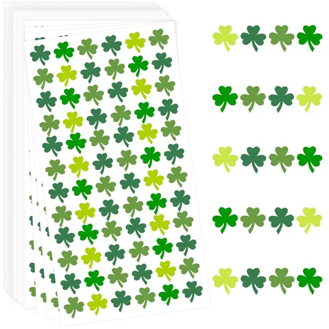 Autocollants Trèfle Vert Pour La Saint Patrick Lucky Irish Étiquettes Adhésives Pour Décoration De Fête