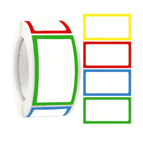 Etichette Adesive Multicolore In Bianco Scrivibili In Rotolo Per Barattoli Da Cucina Ufficio Classificazione Conservazione Organizzazione