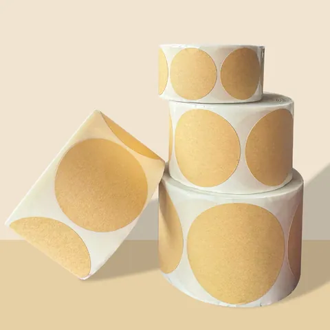 Ronde Kraftpapier Afdichtingsstickers Rol voor Bakken Ambachten Cadeauverpakking Handgemaakte Decoratieve Etiketten voor Zakelijk