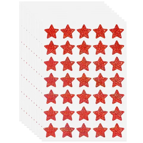 Laser Holographic Star Stickers For Kids Reward Incentive Sparkle Pentagon Adhesive Labels For Gift Sealing Decoration