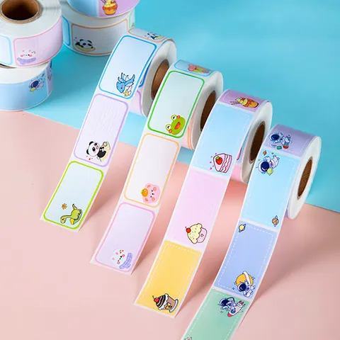 280 Pcs Cartoon Name Stickers PVC Waterproof Self Adhesive Labels For School Office Children Handwritten Classification Tags