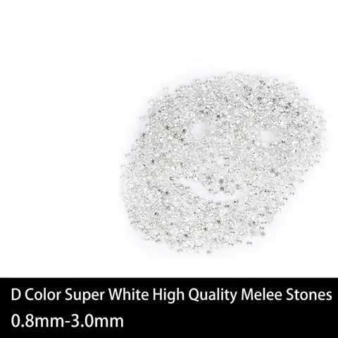D Color Moissanite Melee Loose Stones Round Brilliant Cut Lab Created Small Scale Stones For Jewelry Watch Inlay Setting